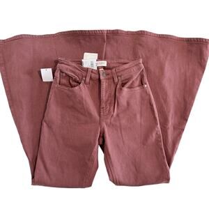 Shyanne Bell Bottom Jeans Womens 27x32 Pink Western Flare NWT Mid Rise